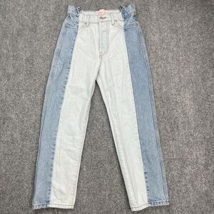 Revice Two Tone Gemini Crossroads Button Fly Jeans Womens Size 25 Straight